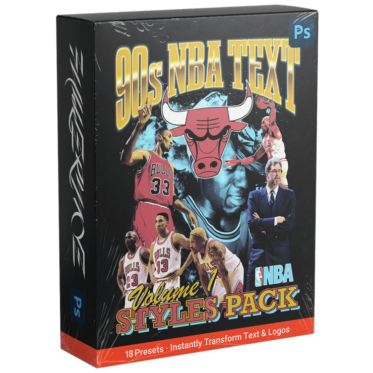 90s NBA Text Styles Pack (Vol. 1) - FULLERMOE
