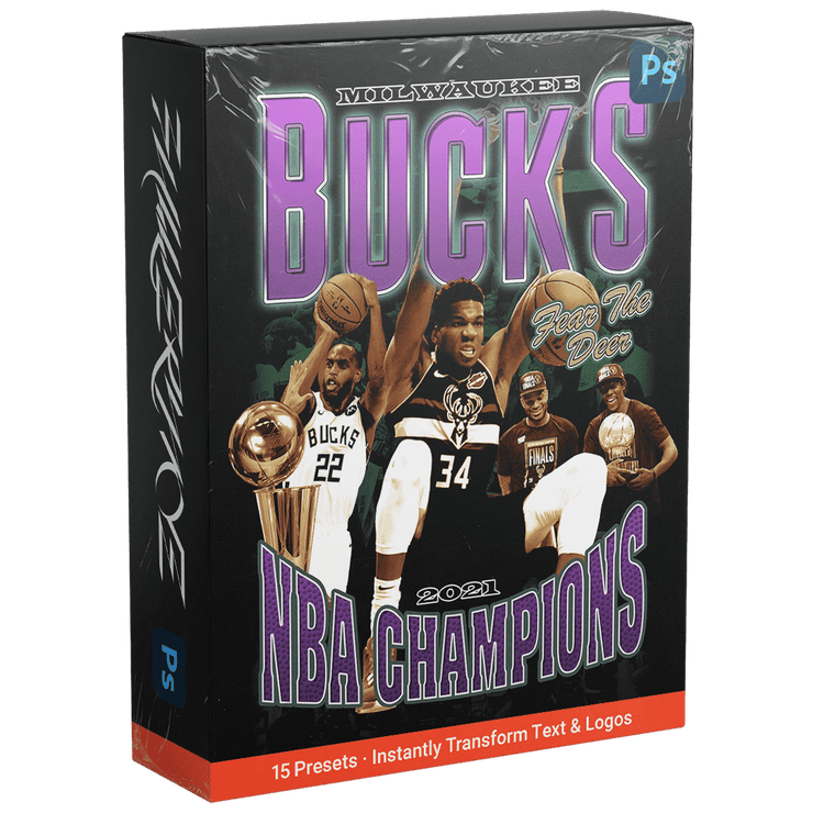 Milwaukee Bucks 2021 NBA Champs Text Styles Pack - FULLERMOE