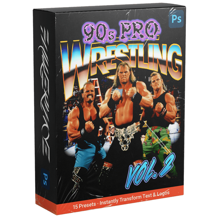 90s Pro Wrestling Text Styles Pack (Vol. 2) - FULLERMOE