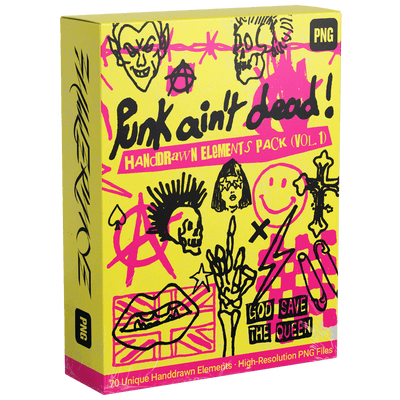 Punk Ain't Dead Handdrawn Elements Pack (Vol. 1) - FULLERMOE